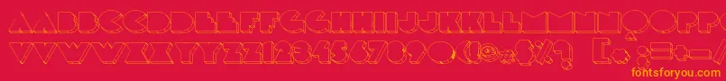 Delargewired Font – Orange Fonts on Red Background
