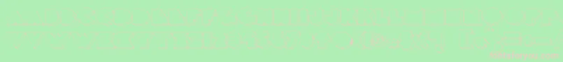 Delargewired-Schriftart – Rosa Schriften auf grünem Hintergrund