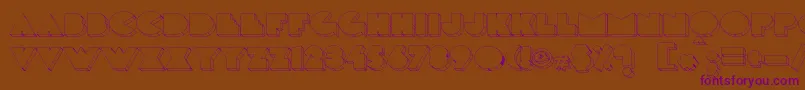 Delargewired Font – Purple Fonts on Brown Background