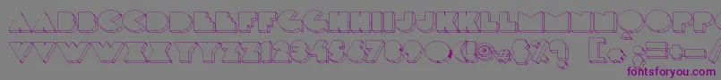 Delargewired Font – Purple Fonts on Gray Background