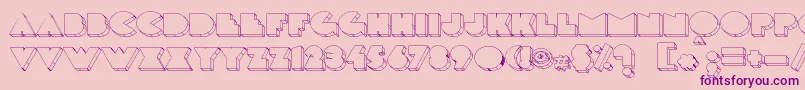Delargewired Font – Purple Fonts on Pink Background