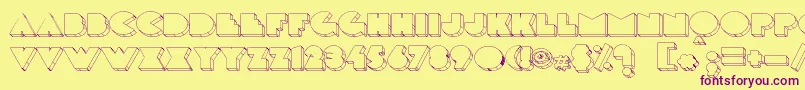 Delargewired Font – Purple Fonts on Yellow Background