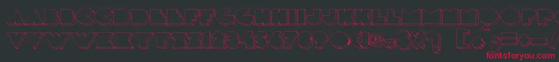 Delargewired Font – Red Fonts on Black Background