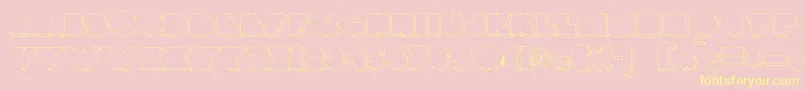 Delargewired Font – Yellow Fonts on Pink Background