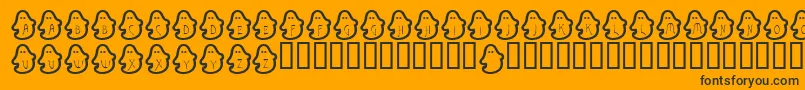 BouhBouh Font – Black Fonts on Orange Background