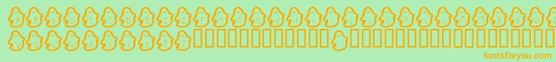BouhBouh Font – Orange Fonts on Green Background