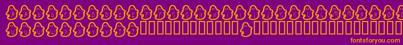 En savoir plus sur la police BouhBouh Police BouhBouh – polices orange sur fond violet