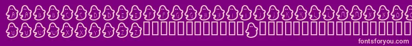 BouhBouh Font – Pink Fonts on Purple Background