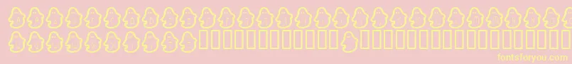 BouhBouh Font – Yellow Fonts on Pink Background