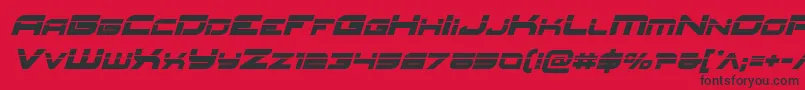 Redrocketlaserital Font – Black Fonts on Red Background