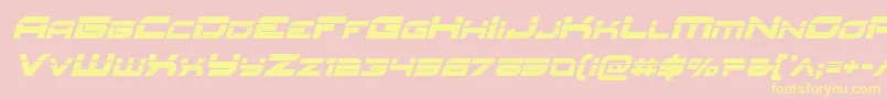 Redrocketlaserital Font – Yellow Fonts on Pink Background