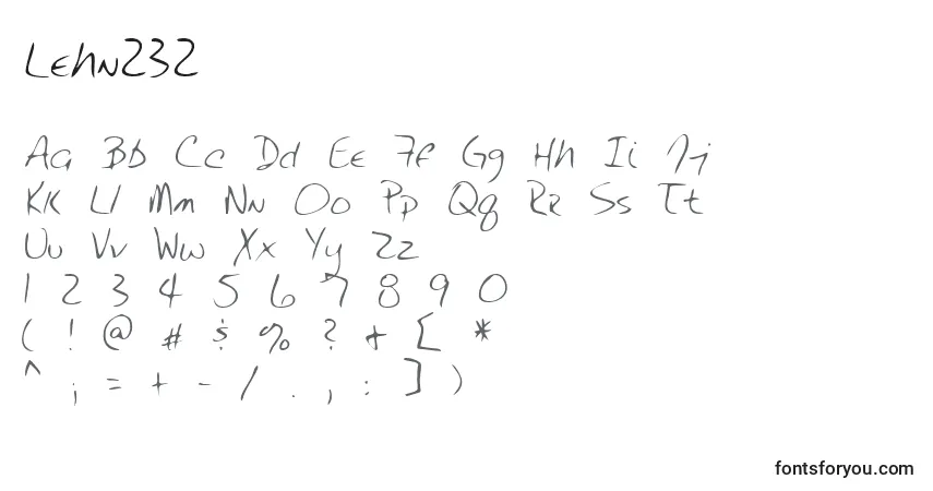 Schriftart Lehn232 – Alphabet, Zahlen, spezielle Symbole