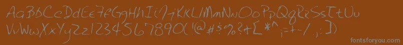 フォントLehn232 – 茶色の背景に灰色の文字