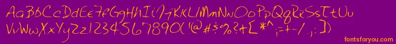 fuente Lehn232 – Fuentes Naranjas Sobre Fondo Morado