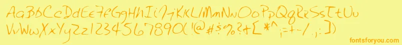 Lehn232 Font – Orange Fonts on Yellow Background