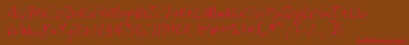 Lehn232 Font – Red Fonts on Brown Background