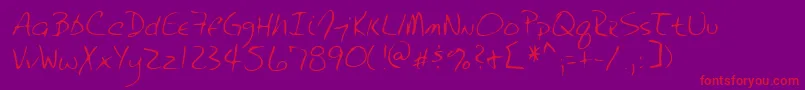 Czcionka Lehn232 – czerwone czcionki na fioletowym tle