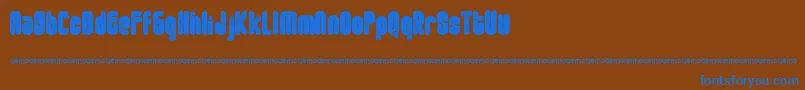 Ftrounda Font – Blue Fonts on Brown Background