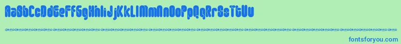 Ftrounda Font – Blue Fonts on Green Background