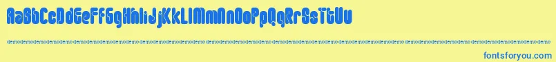 Шрифт Ftrounda – синие шрифты на жёлтом фоне