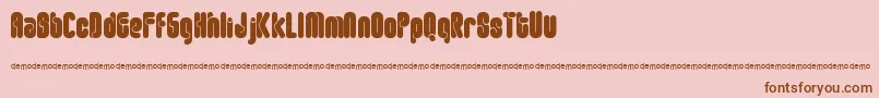 Ftrounda Font – Brown Fonts on Pink Background