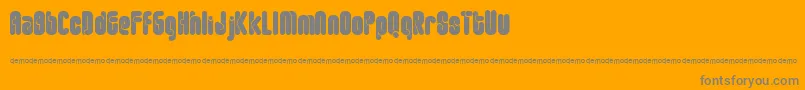 Ftrounda Font – Gray Fonts on Orange Background