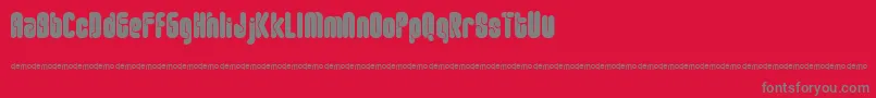 More about Ftrounda Font Ftrounda Font – Gray Fonts on Red Background