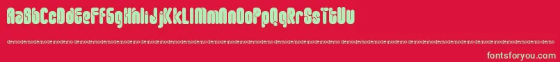 Ftrounda Font – Green Fonts on Red Background