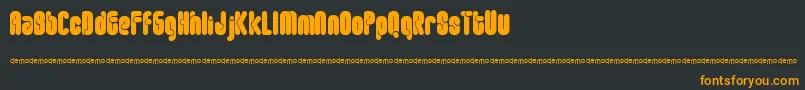 Ftrounda Font – Orange Fonts on Black Background