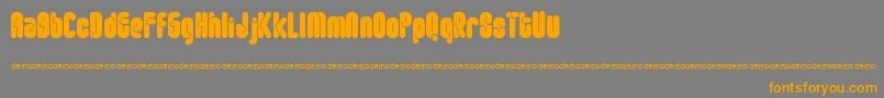 Ftrounda Font – Orange Fonts on Gray Background