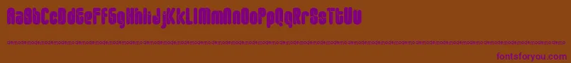 Ftrounda Font – Purple Fonts on Brown Background