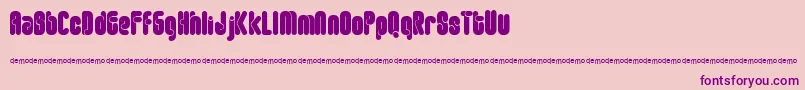 Ftrounda Font – Purple Fonts on Pink Background