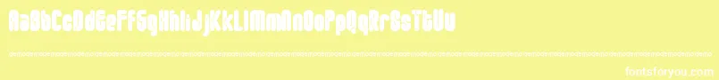 Ftrounda Font – White Fonts on Yellow Background