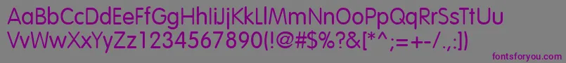 Шрифт Vagabond – фиолетовые шрифты на сером фоне