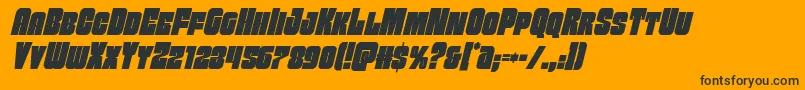 Funkmachinecondital Font – Black Fonts on Orange Background