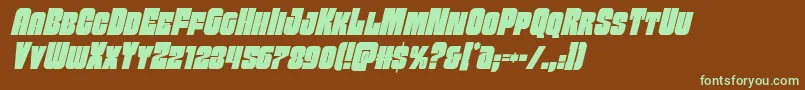 Funkmachinecondital Font – Green Fonts on Brown Background