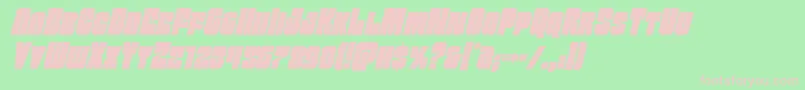 Funkmachinecondital Font – Pink Fonts on Green Background