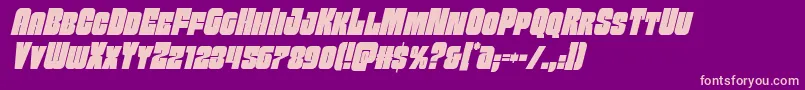 Funkmachinecondital Font – Pink Fonts on Purple Background