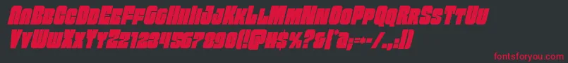 Funkmachinecondital Font – Red Fonts on Black Background