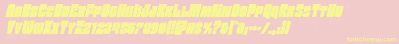 More about Funkmachinecondital Font Funkmachinecondital Font – Yellow Fonts on Pink Background