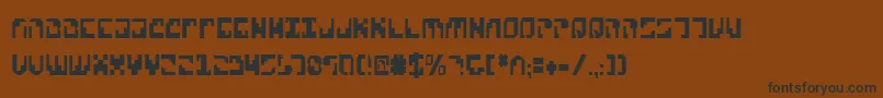 XenophobiaCondensed Font – Black Fonts on Brown Background