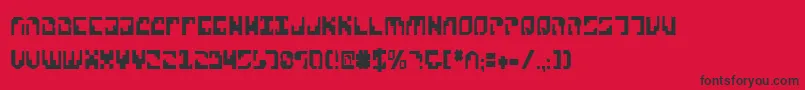 XenophobiaCondensed Font – Black Fonts on Red Background