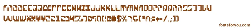 Шрифт XenophobiaCondensed – коричневые шрифты на белом фоне