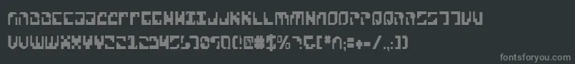 XenophobiaCondensed Font – Gray Fonts on Black Background