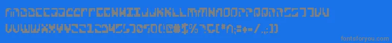 XenophobiaCondensed Font – Gray Fonts on Blue Background