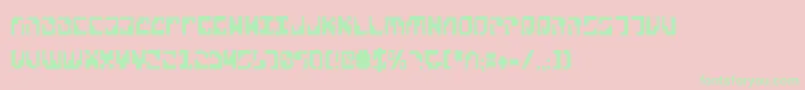 XenophobiaCondensed-Schriftart – Grüne Schriften auf rosa Hintergrund