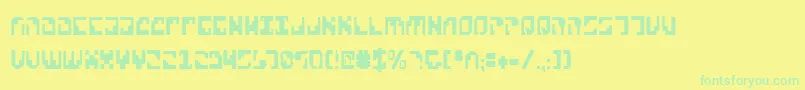 XenophobiaCondensed Font – Green Fonts on Yellow Background