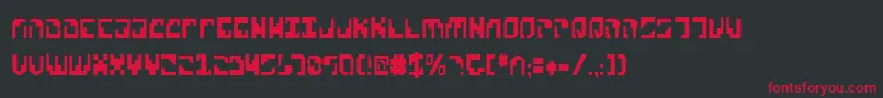フォントXenophobiaCondensed – 黒い背景に赤い文字