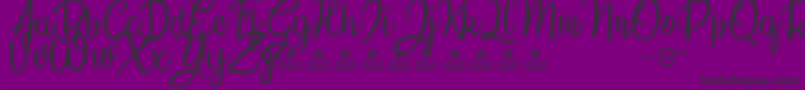 SunflowersPersonalUse Font – Black Fonts on Purple Background