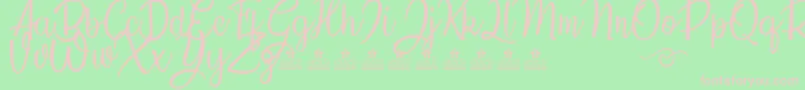 SunflowersPersonalUse Font – Pink Fonts on Green Background